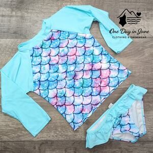 Amzbrly Long Sleeve Rashguard Bikini Swimsuit Size XL